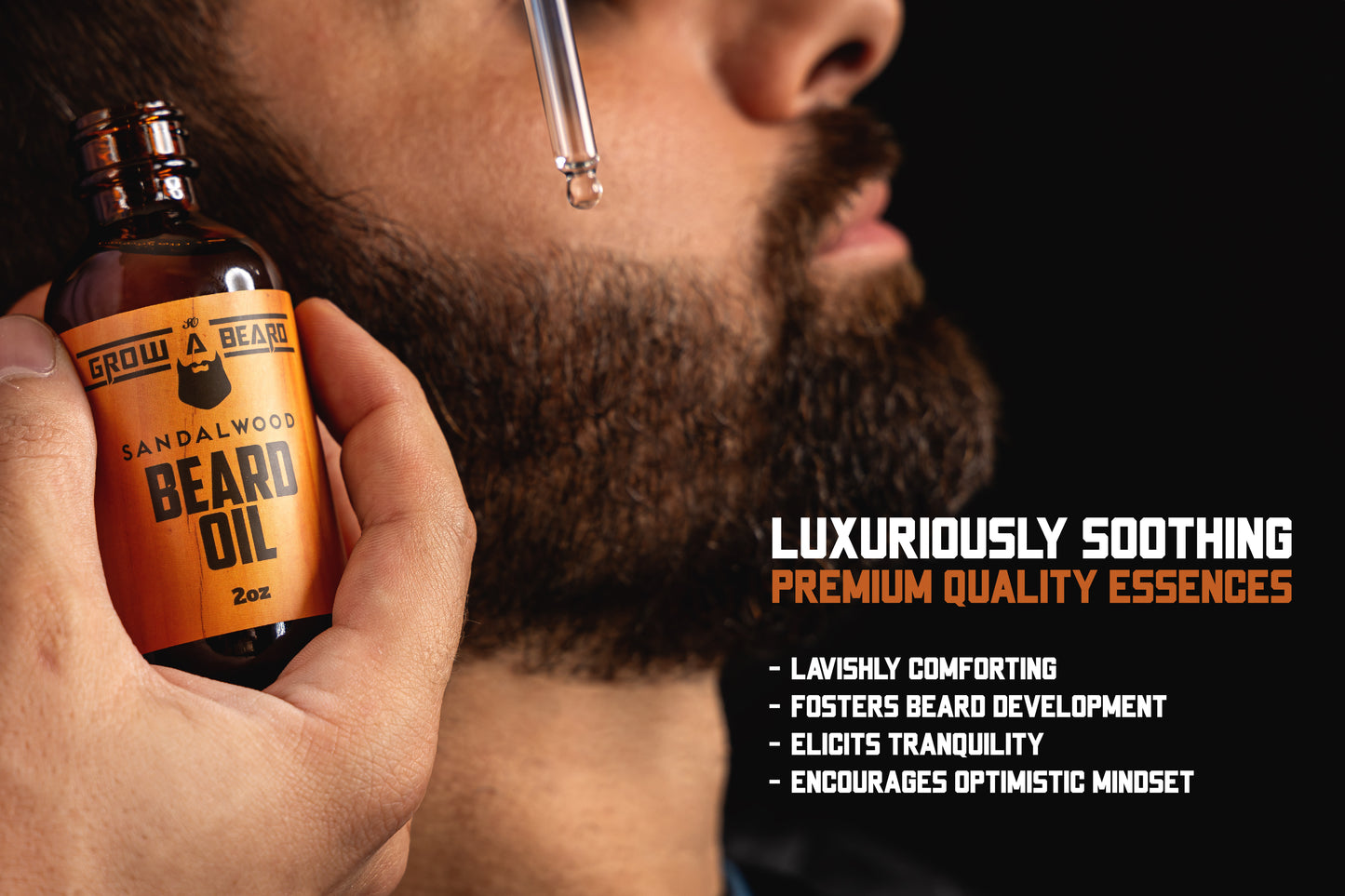 Beard Oil for Men, 2oz Sandalwood & 2oz Citrus Scent, with Jojoba & Argan Oil All Natural, (2 Pack)