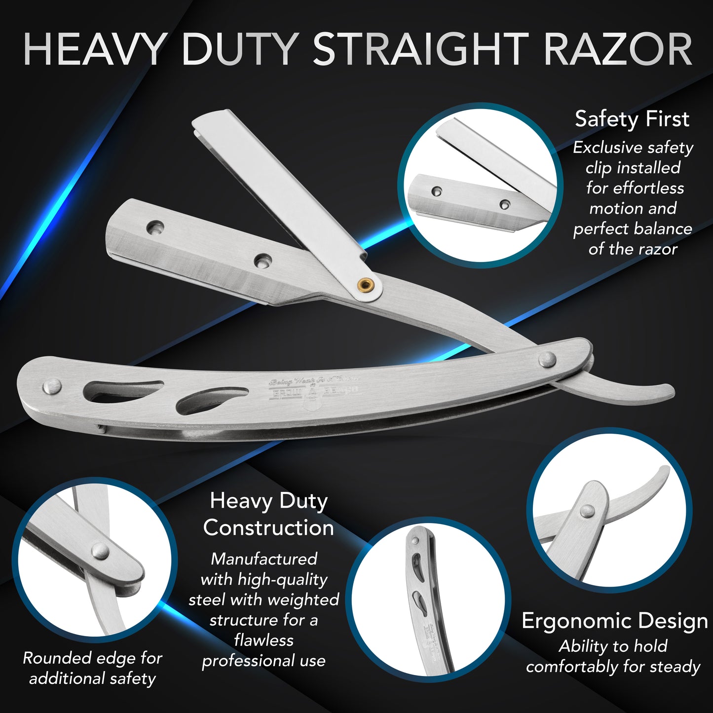 Straight Razor with 50 Sharp Blades