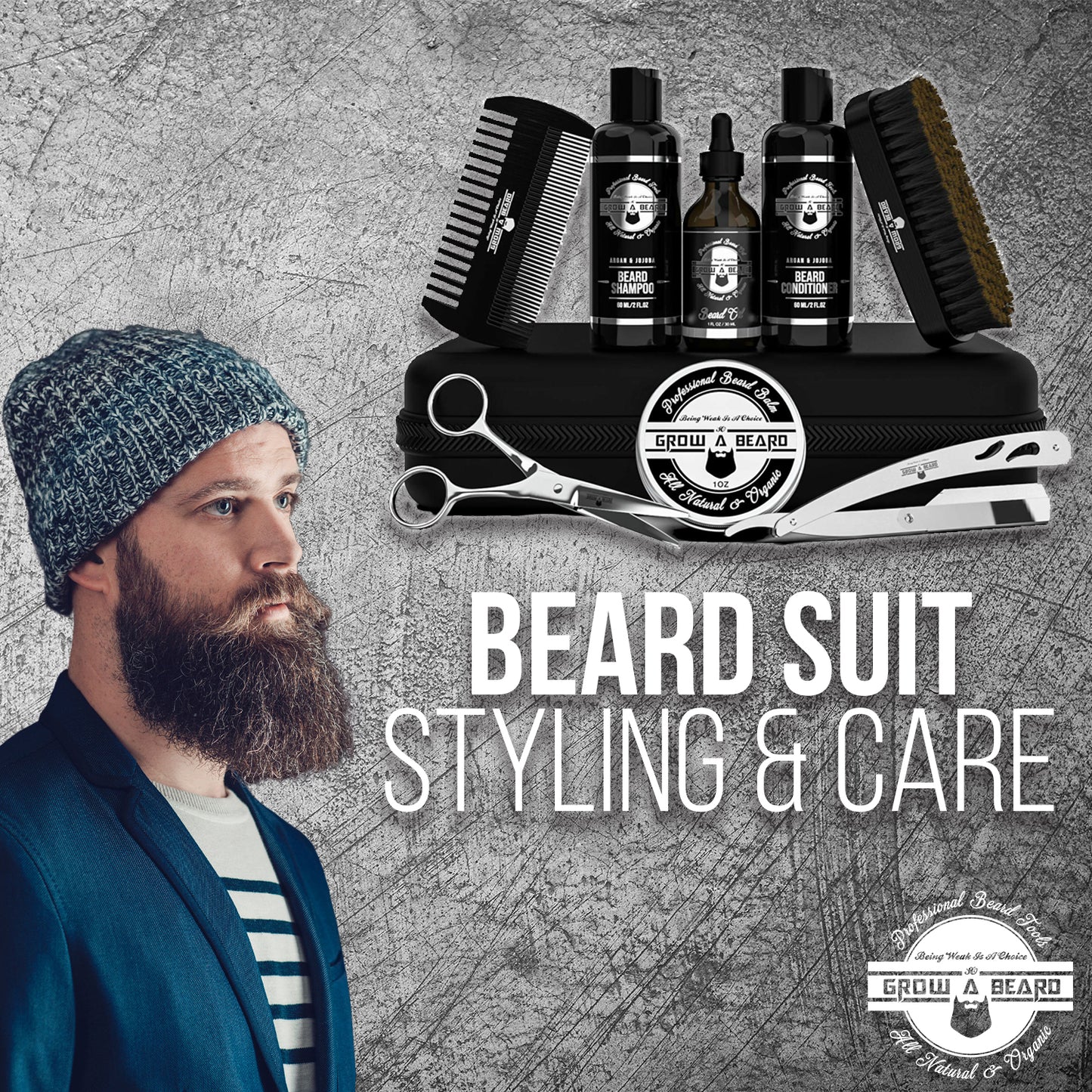 Complete Beard Straightener Grooming Kit for Men, With All You NEED, Great Gift Idea for Men