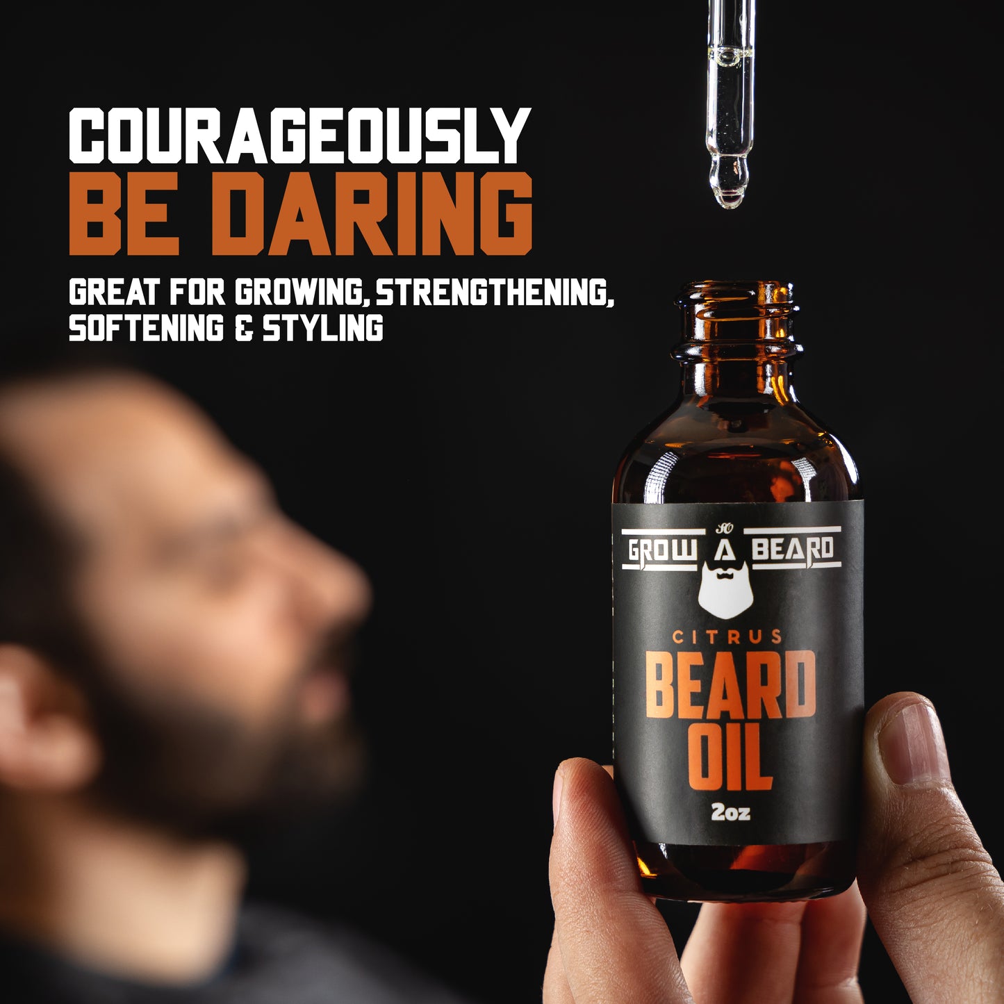 Beard Oil for Men, 2oz Sandalwood & 2oz Citrus Scent, with Jojoba & Argan Oil All Natural, (2 Pack)