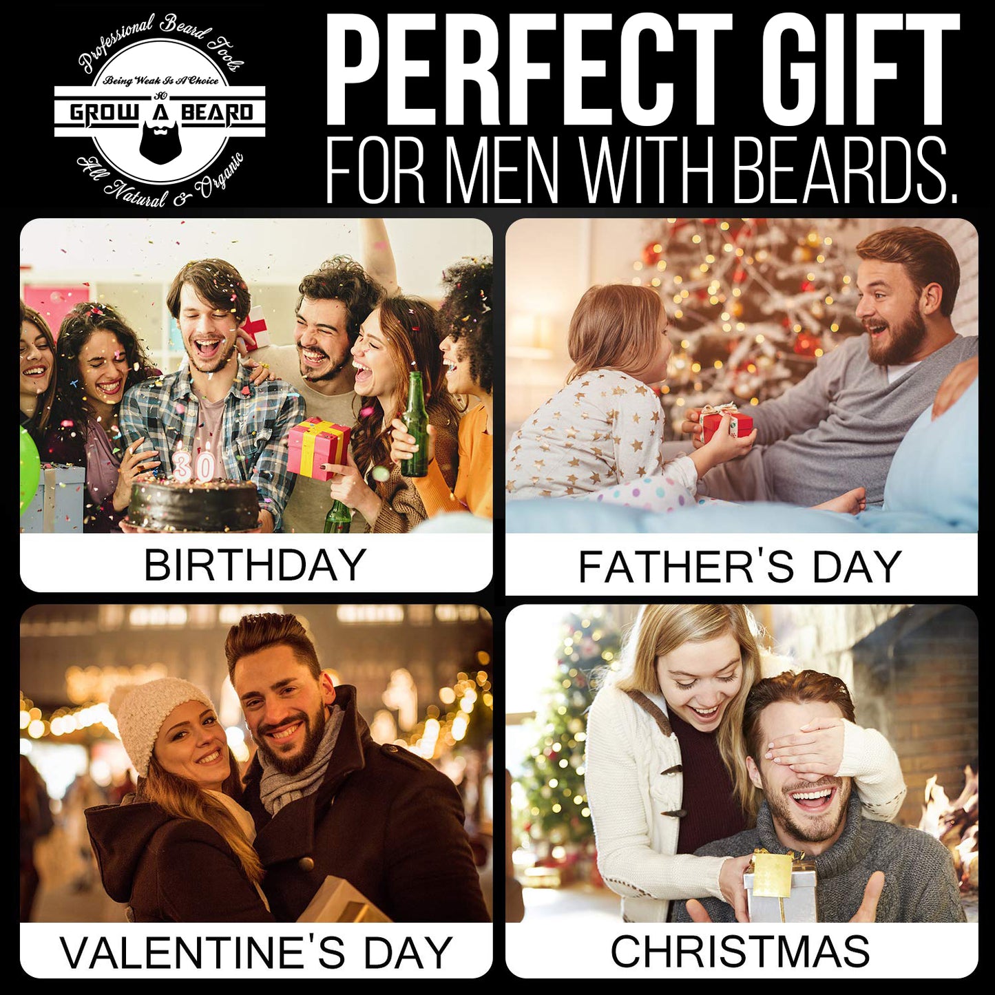 Complete Beard Straightener Grooming Kit for Men, With All You NEED, Great Gift Idea for Men